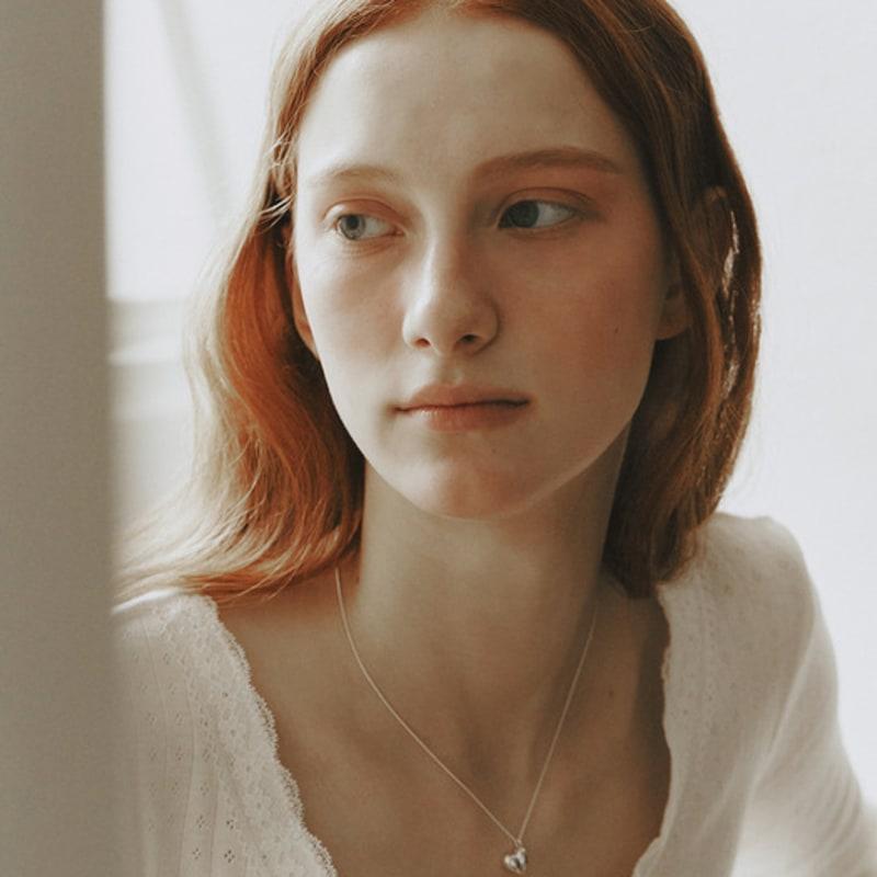 

OVT-U [925 SILVER] Plumpy Heart Necklace Gold