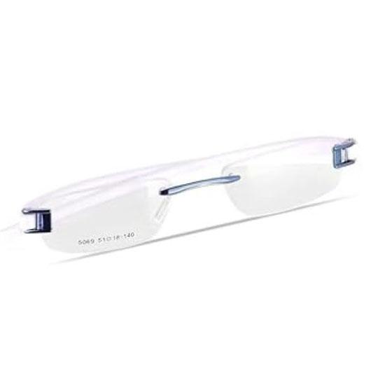 

RSINC Rimless frame/eyeglass/Spectacle, Optical, Prescription, For Men And Women, Modern, (Blue white)
