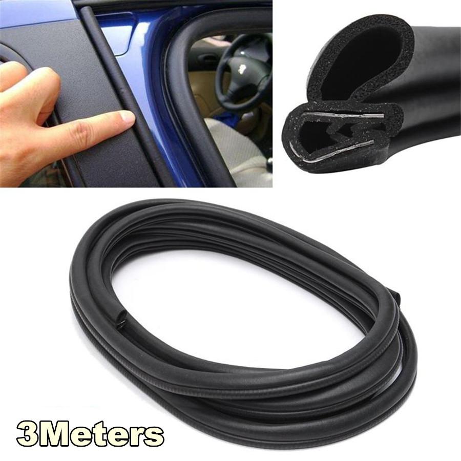 3 Meters 30mm Universal Door Edge Trim Protector Guard Hardwearing Car Auto Truck Ship Dustproof Rubber Seal Strip With Steel Sheet
