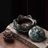 Brûleur d'encens en céramique fait à la main Lotus Zen Aromathérapie Décoration d'intérieur, Art de parfum rétro Cadeau Décor Zen d'intérieur Porte-parfums