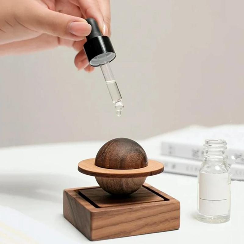 1Pc Wood Home In The Bedroom Jupiter Shape Scent Perfume Diffuser Home Decoration Aromatherapy Ornament Car Fragrance Diffuser