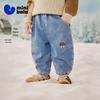 Minibala Kids' Fleece-Lined Soft Denim Jeans