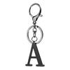 [PATIKIL] Keychain Key Ring Black A Stylish Cute Stainless Steel