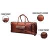 Leder-Reisetasche, Handgepäck, über Nacht, Fitnessstudio, Weekender-Tasche