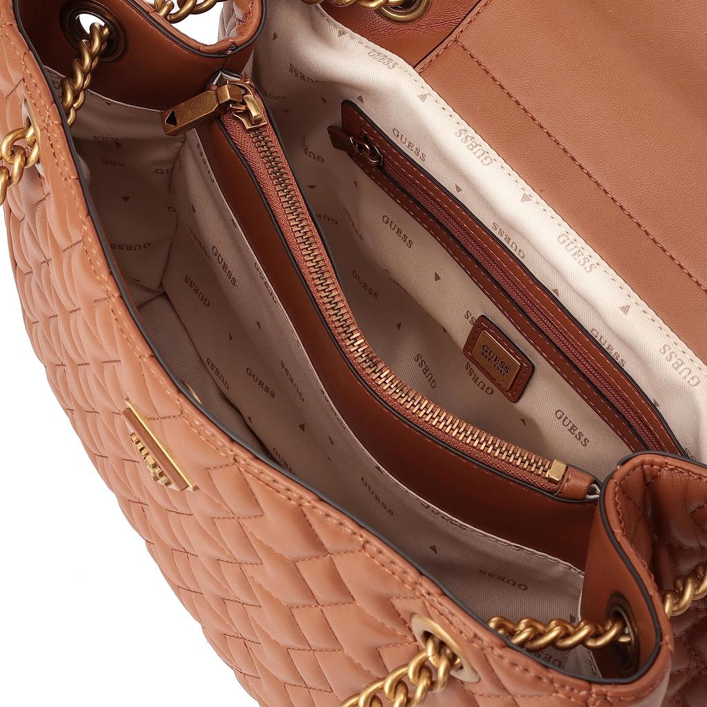 Handbag QB867723 ELENIA COGNAC [GUESS] Women's [Used]