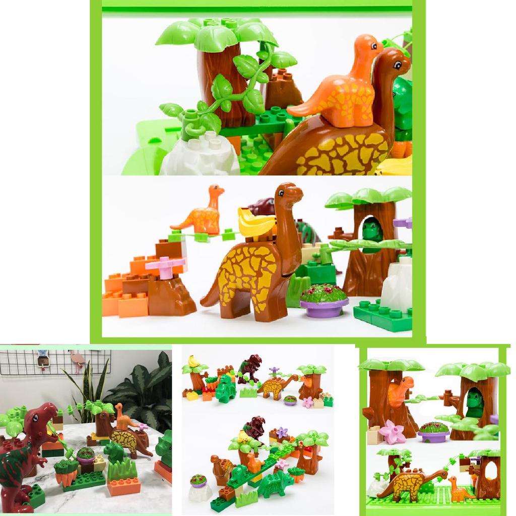 Dinosaurier-Bausteinset für Kinder mit großen ABS-Kunststoffteilen für kreatives Spielen