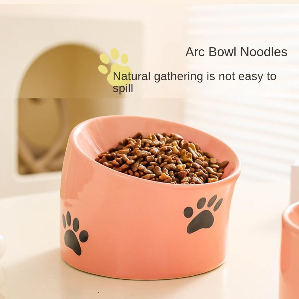 High Feet Cat Food Basin Ceramic Dog Feeder Bowl Against Black Chin Cat Bowl Pet Supplies