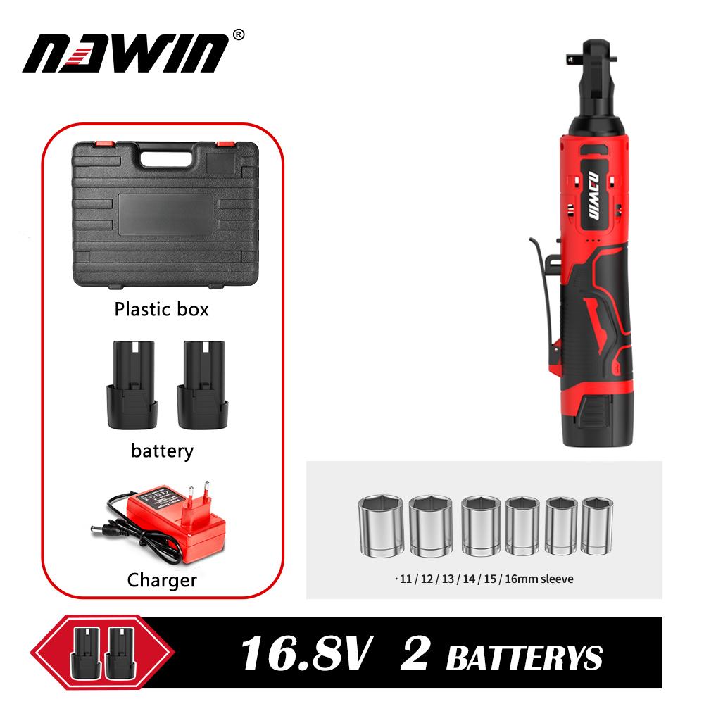 NAWIN 50Nm ráčnový klíč 16,8V elektrický klíč Dobíjecí akumulátorový 3/8palcový nástroj na opravu čtvercové hlavy