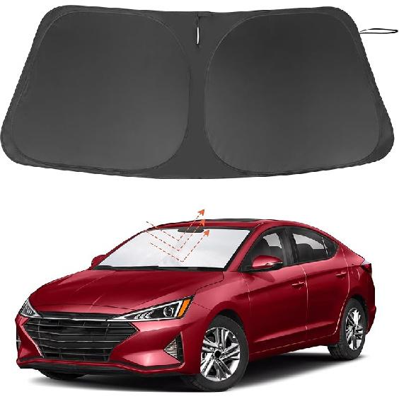 TINGLU Sun Shade For Tesla Model X Tesla X 2016-2024 2025 Accessories Windshield Sun Shade Window Shade UV Rays Protection Sun Visor Cover With