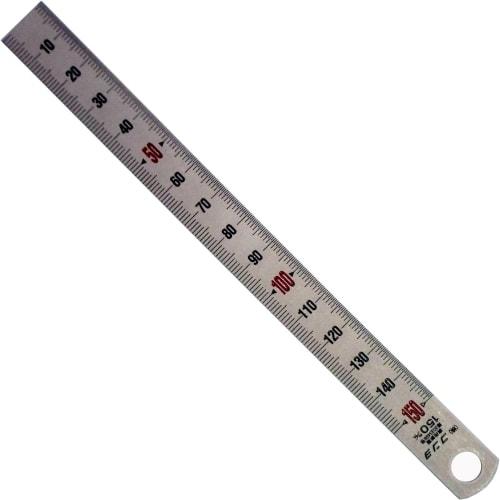 KONYO SUN UP Stainless Steel Reversible Ruler, 150mm