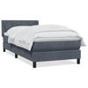 Box Spring Bed with Mattress Dark Gray 80x210 cm Velvet