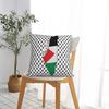 Palestine Flag Map Palestinian Kufiya Hatta Pillow Cases Keffiyeh Pattern Cushion Covers Zippered Decor Pillowcover for Car
