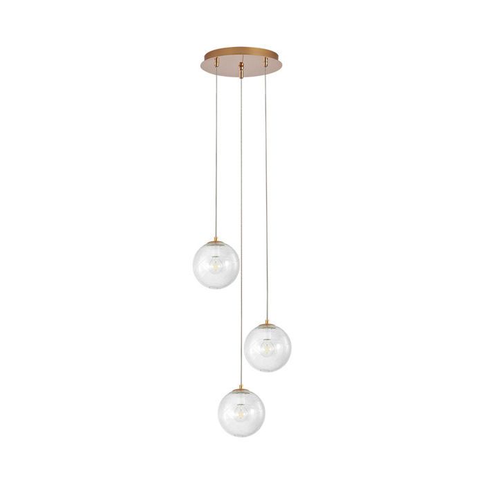 Dekorativ taklampa 3xG9 10W – Elegant design i guldmetall