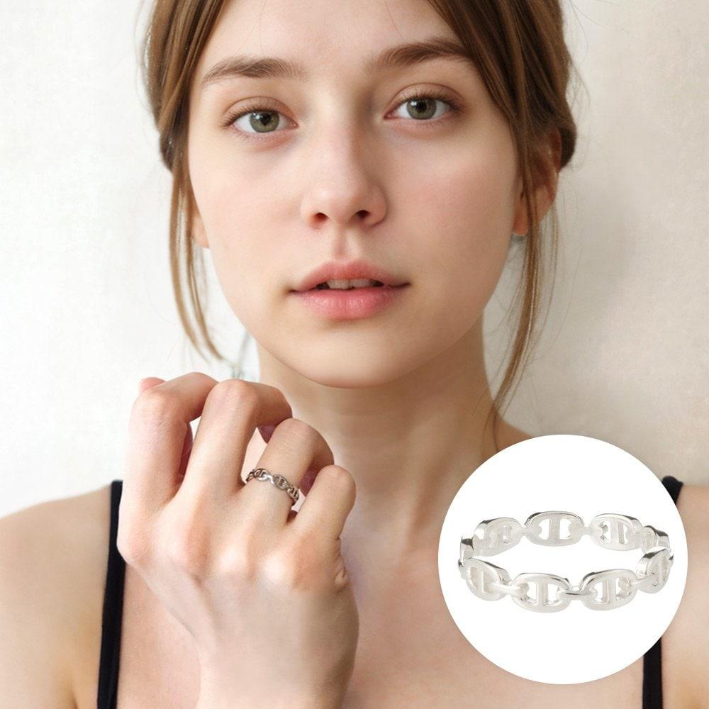 

Tandy Signature Silver 925 Ring Friendship Ring Couple Ring Tdr202 Silver No. 9