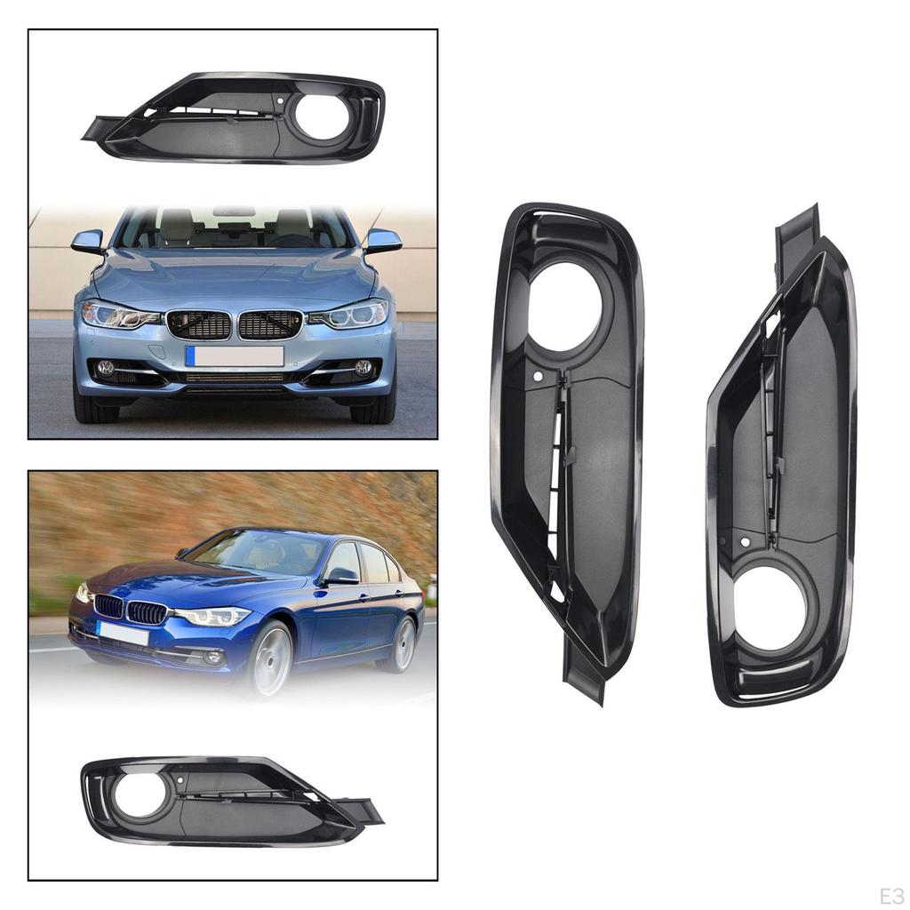 Fog Light Cover Grille Replace Black Easy Installation for 3 Series F30 F31