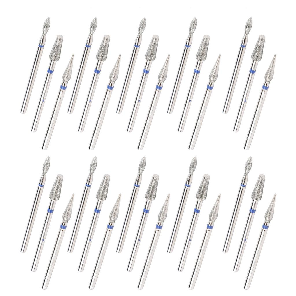 30 szt. Frezów do paznokci Pakowane indywidualnie Stal nierdzewna Manicure Usuwanie skórek Zestaw frezów do paznokci