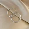 Summer Colorful Textured Hoop Earrings: Korean Fashion S925 Sterling Silver Luxury