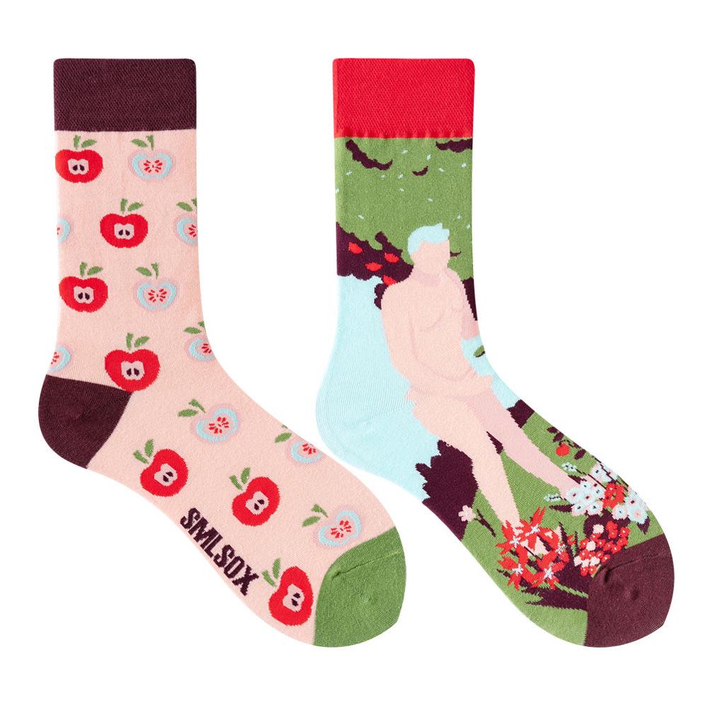 Calzini AB Asimmetrici Trendy Divertenti per Coppia Anatra Mandarina Colorati Calzini a Mezza Gamba SMLSOX