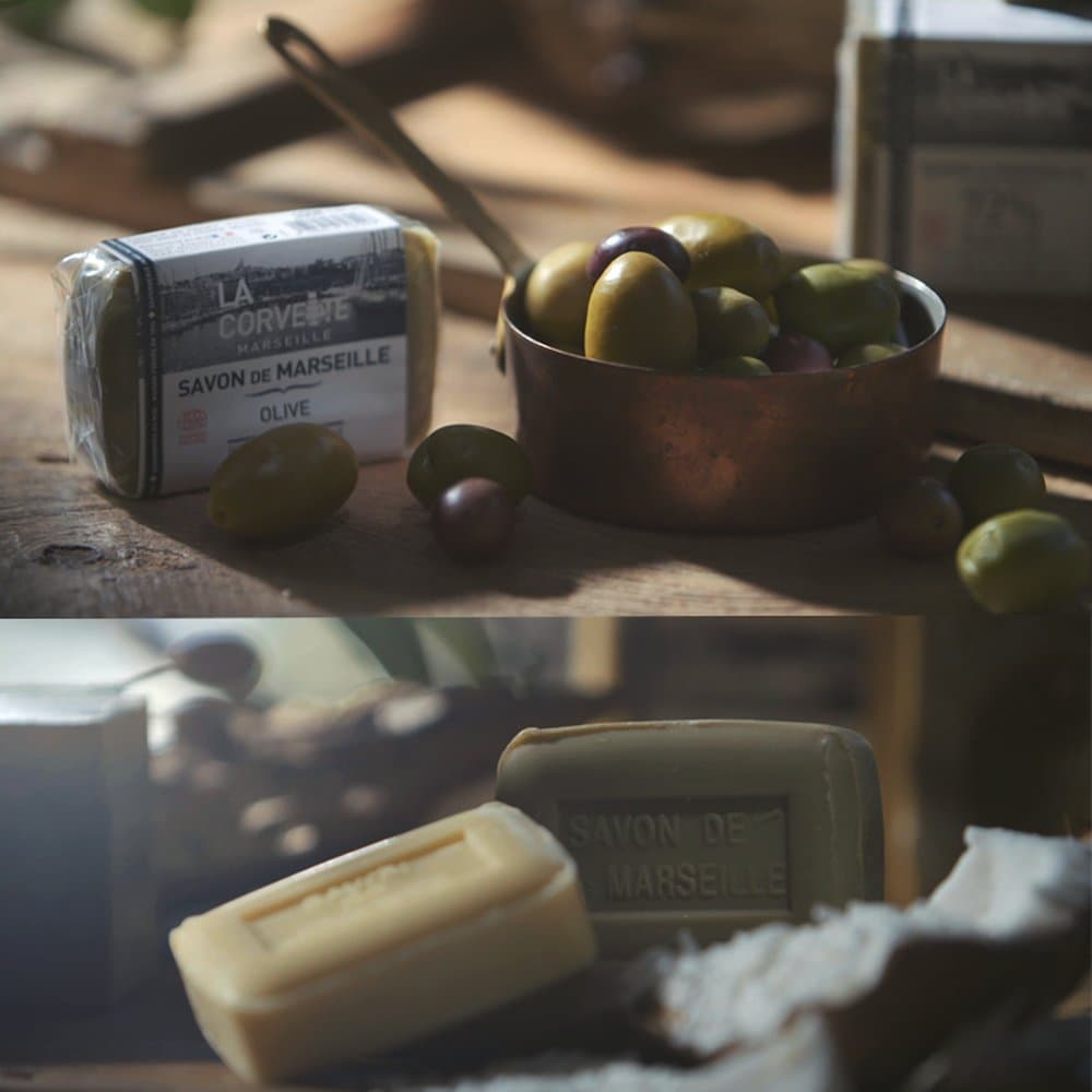 [la covete] Jabón natural de oliva de Marsella 100 g, set de 4 piezas