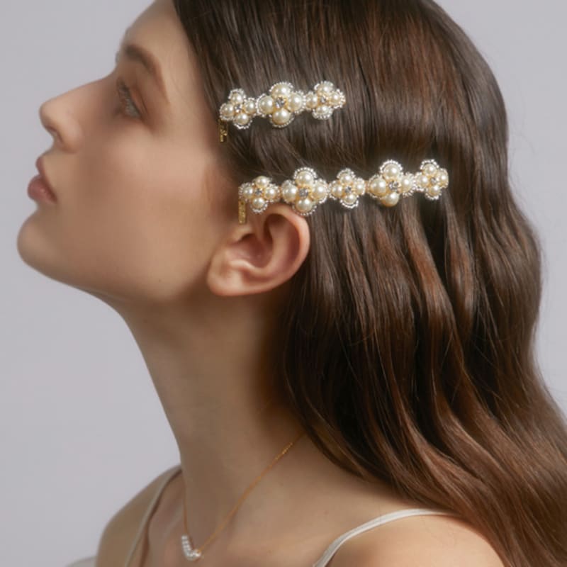 

Jean Paul Clarisse Beaded Pearl Daisy Auto Pin LFAC0401 gold