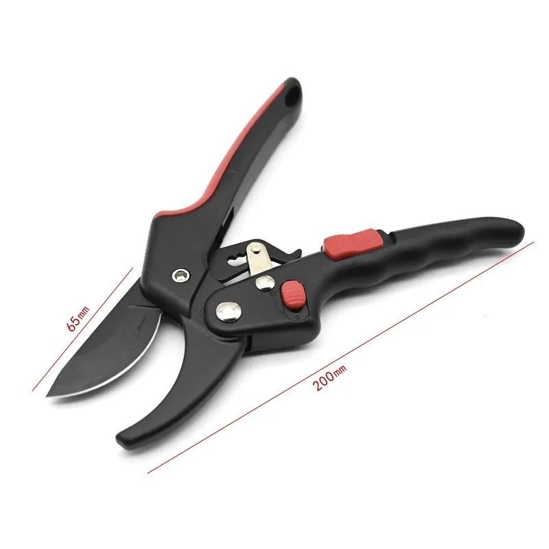 Gardening Plant Scissor Adjustable Ratchet Skip Garden Pruning Shear SK5 Steel Cutter Labor-saving Branch Pruner Trimmer Tools