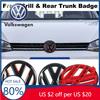 2026 Hot For VOLKSWAGEN VW 137mm ABS Car Front Grille Emblem & 110mm Rear Trunk Lid Badge For VW Volkswagen Golf 6 Golf6 MK6 GTI