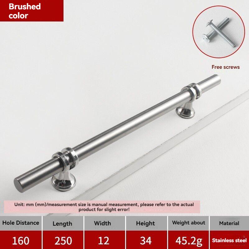 Handles Drawer Cabinet Furniture Kitchen Handles for Cabinet Knob Door Drawer Furniture Kitchen Knob Modern Simple  Silver Black