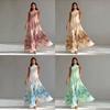 2026 European and American Summer New Women's Clothing Elegant Dress Printed Fashion Sleeveless Neck Elegant Long Dress Women