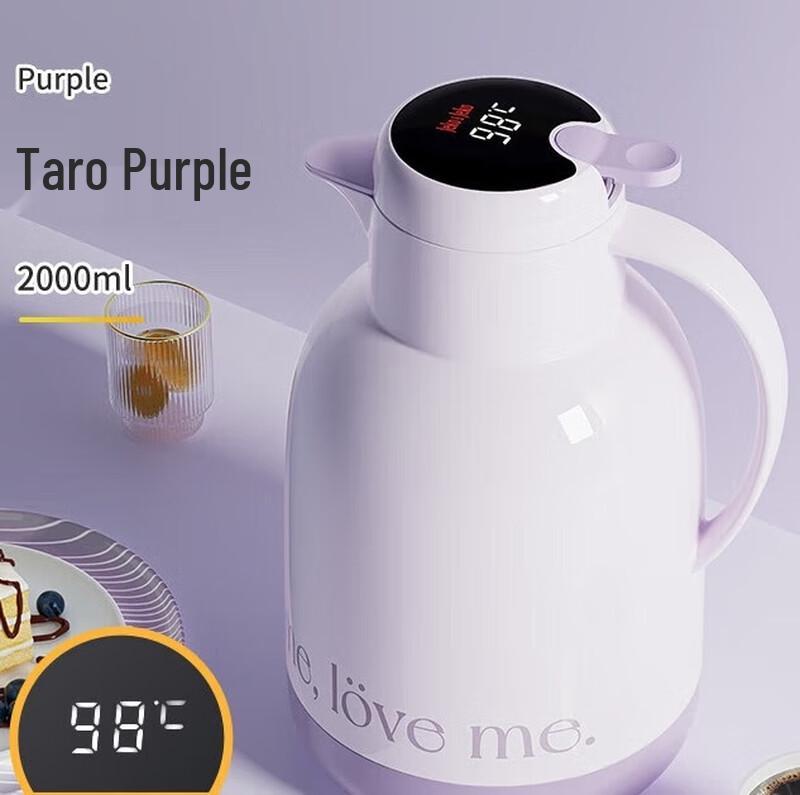 JEKO&JEKO Smart Digital Display Glass-Lined Insulated Thermos