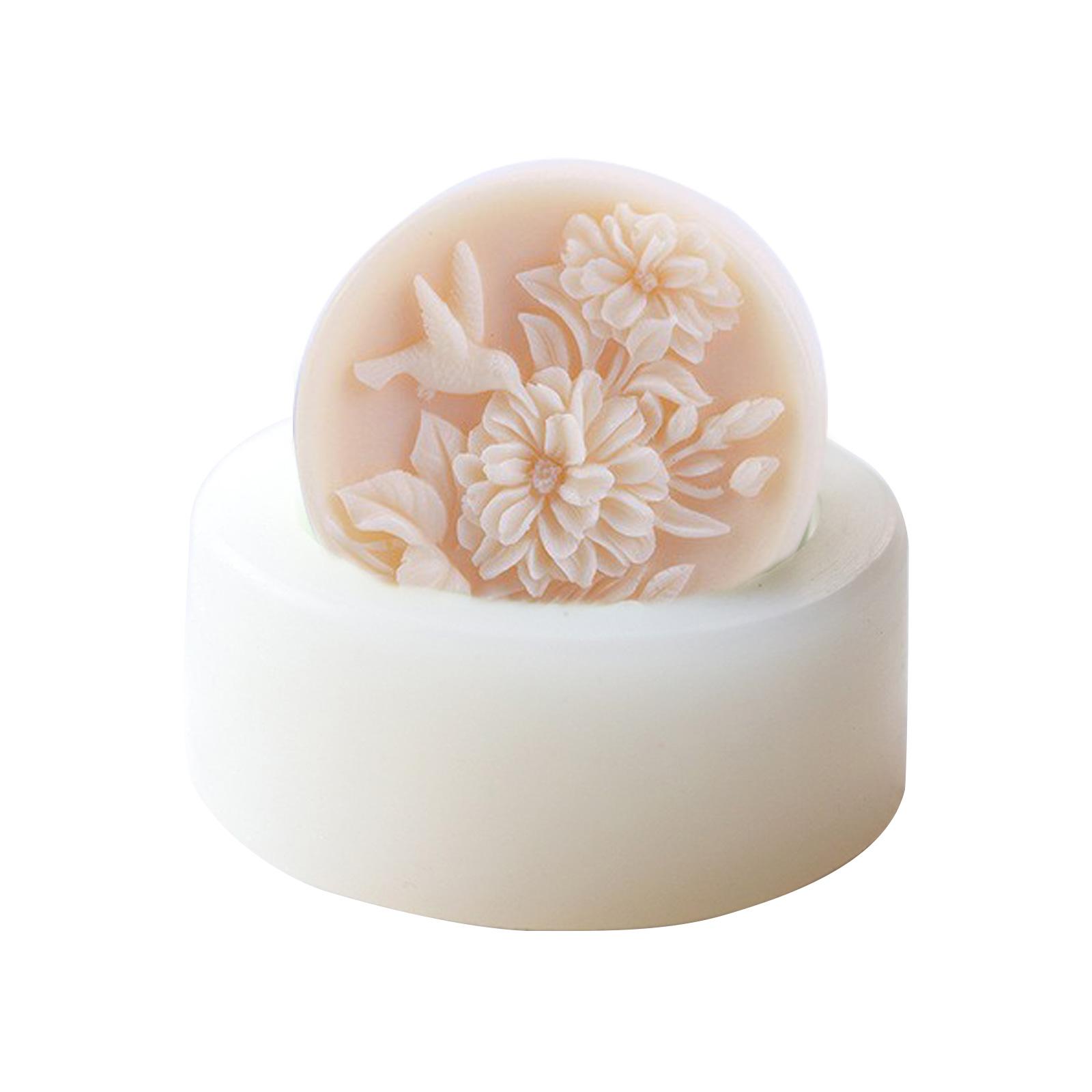 Flower Animal Pattern Soap Mold Natural Handmade Soap Stone Candle Silicone Mold