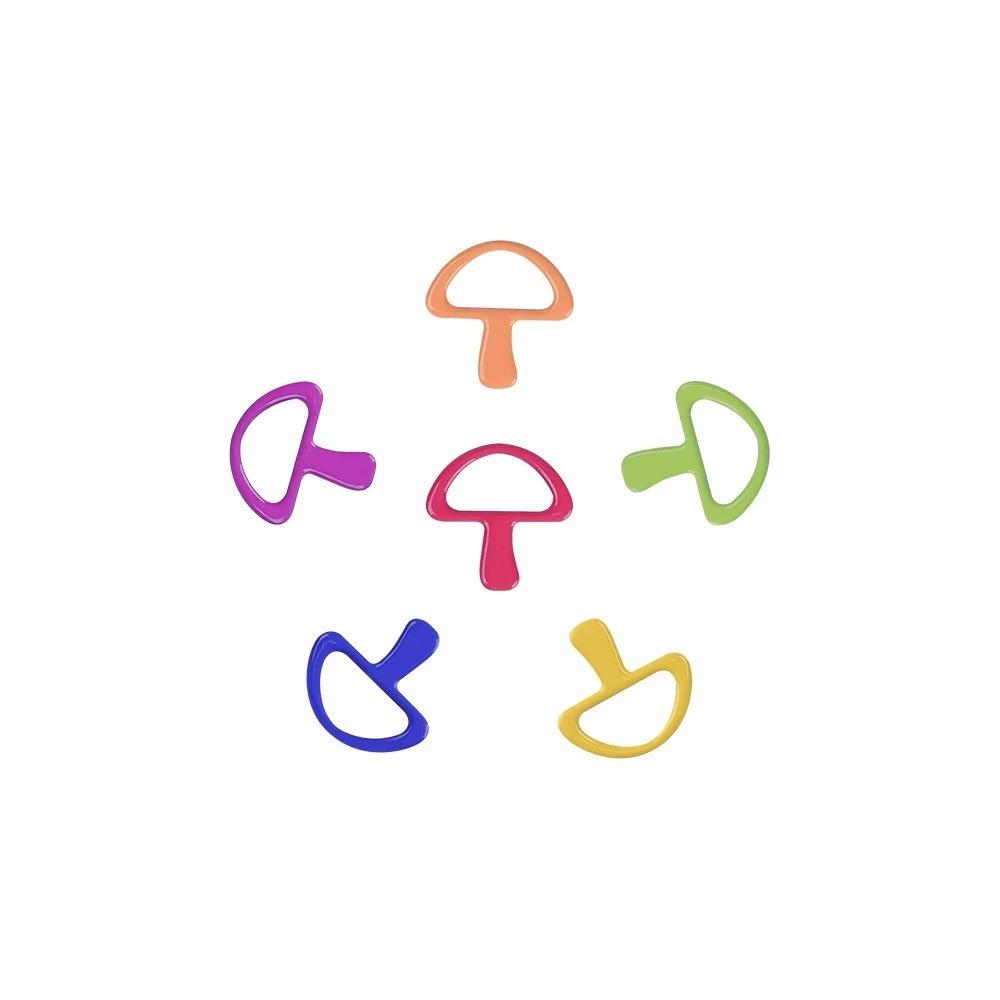 Mickey & Flower Metal Spiral Stitch Markers Set for Knitting