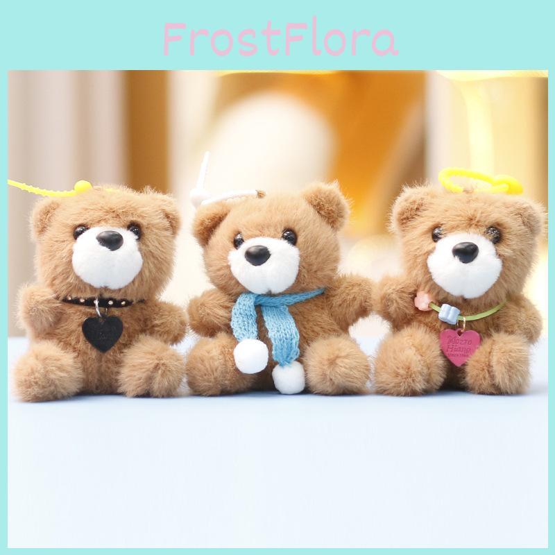 Velvet Bear Plushie With Pp Cotton Filling Stuffed Animal Keychain For Women Decor