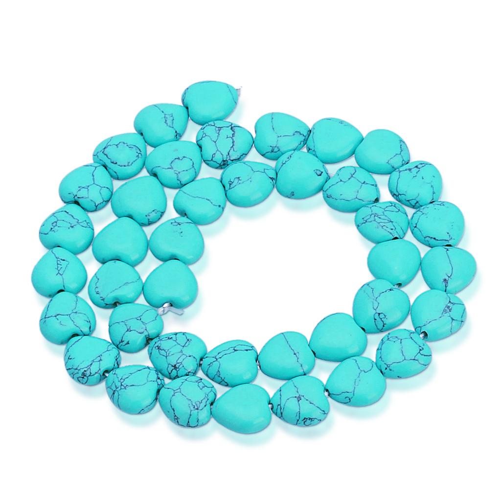 1 String Natural Stone Colorful Heart shaped Agate Tiger Eye Amethyst Blue Pine Spacer Beads DIY Charm Bracelet Necklace Jewelry