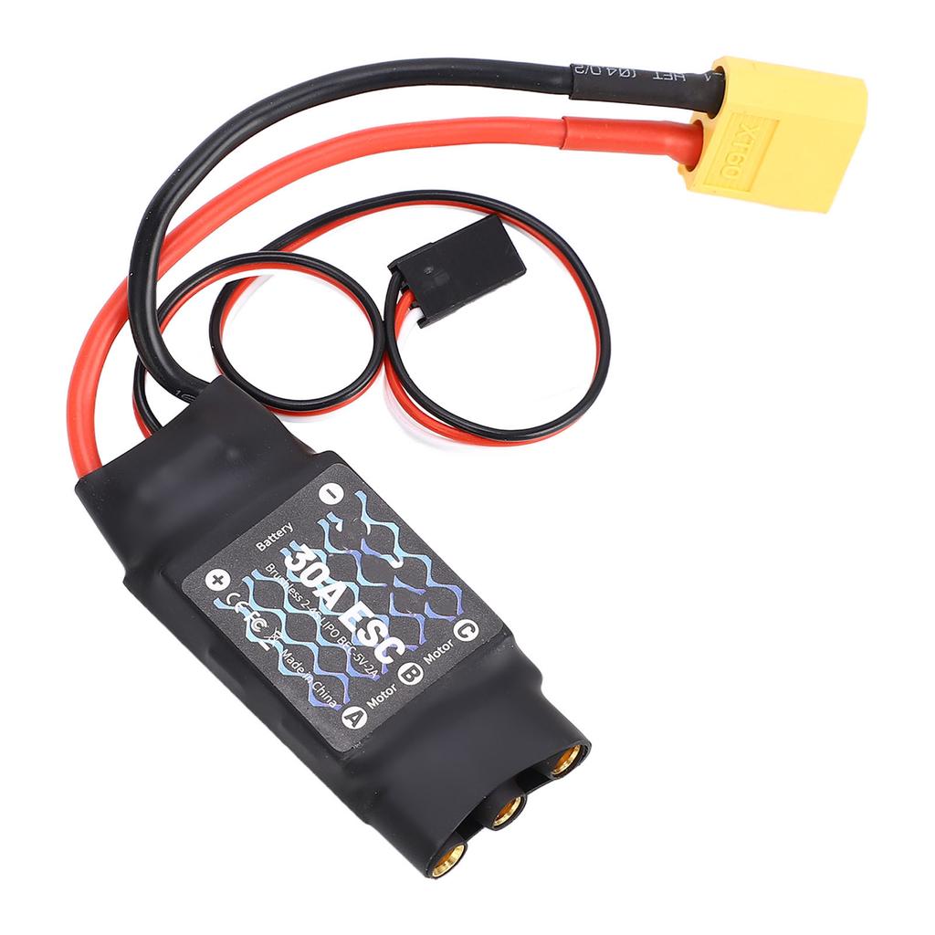 30A ESC Bezkartáčový regulátor otáček s XT60 3,5mm konektory pro RC letadla s pevnými křídly, kvadrokoptéry, helikoptéry