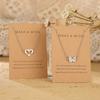 Multilayer Peach Heart Pendant Necklace for Women Hollow Clavicle Chain Valentine's Day Necklaces Girl's Fashion Jewelry