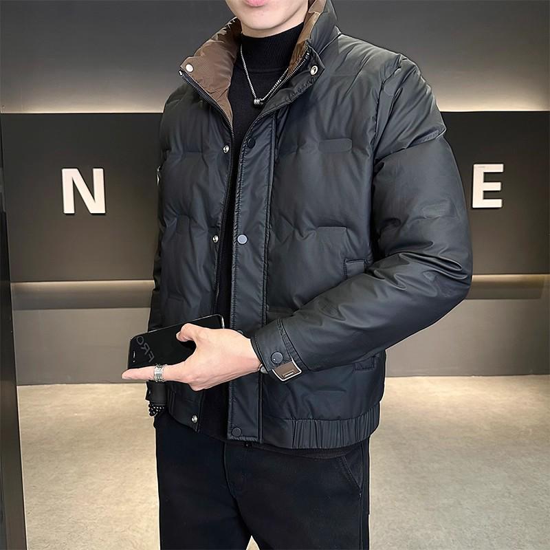 Men's 2025 Winter Trend Casual Stand-Up Collar Duck Down Jacket - Youthful Versatile Warm Outerwear