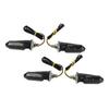 4Pcs Motorcycle LED Turn Signal Lights Mini Front Rear Indicator Waterproof Universal for Beach