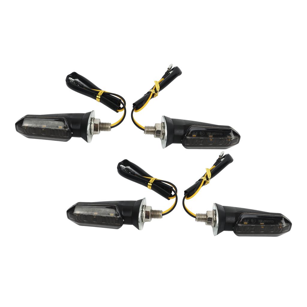 4Pcs Motorcycle LED Turn Signal Lights Mini Front Rear Indicator Waterproof Universal for Beach
