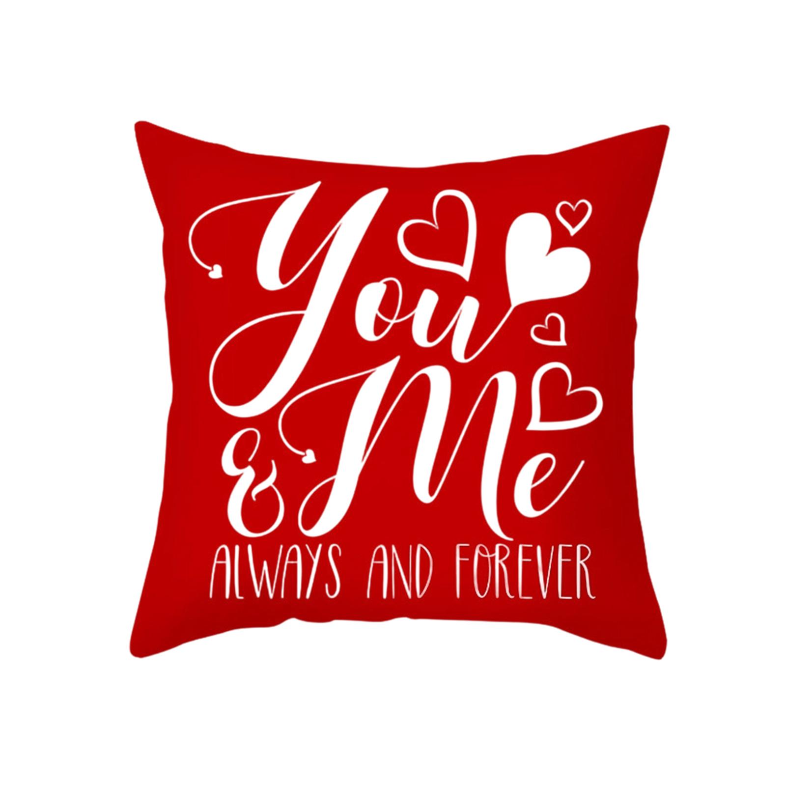 

Valentine s Day Pillowcase, 17.71 X 17.71 Inches, Winter Holiday Theme, Sofa Throw Pillow Cover One Size