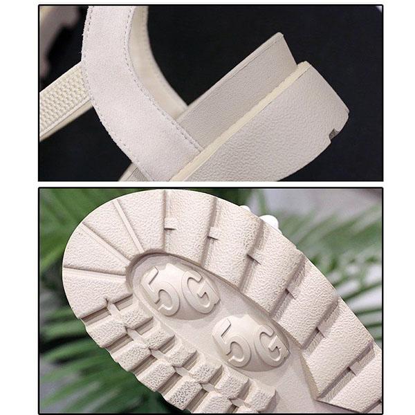 Letní sandály dámské vílí styl ke všemu síťová červená ins móda květina silná podrážka římské dámské boty