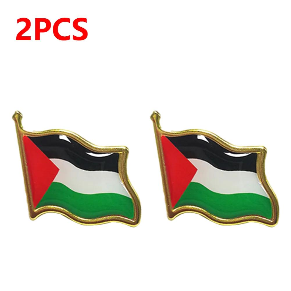 1-30PC Palestine National Flag Pin Country Flag Metal Lapel Pin Palestine Brooch Badges For Clothes Bag Hat Collar Accessories