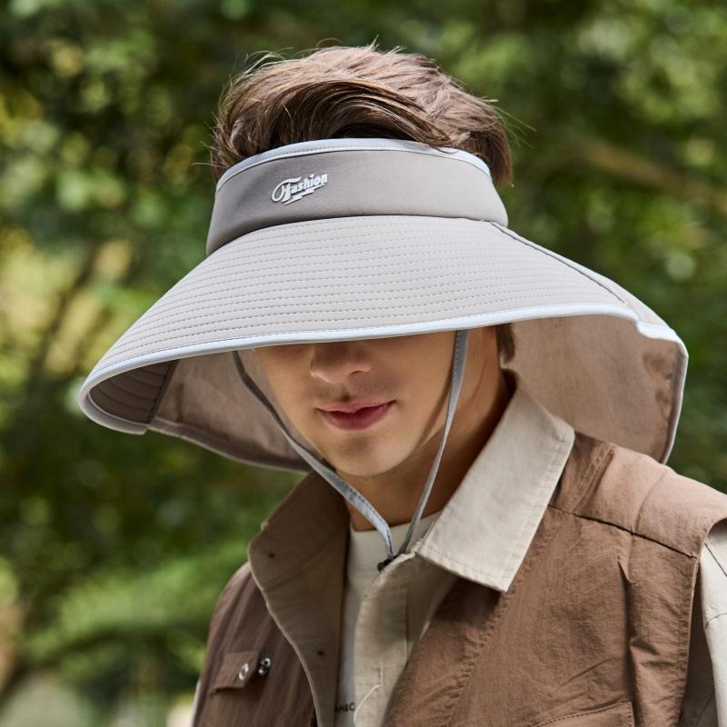 Summer Hat Sun Hat Children Uv Protection Men'S Mountaineering Hat Cold Silk Cool Fashion Letter Empty Top Sun Hat