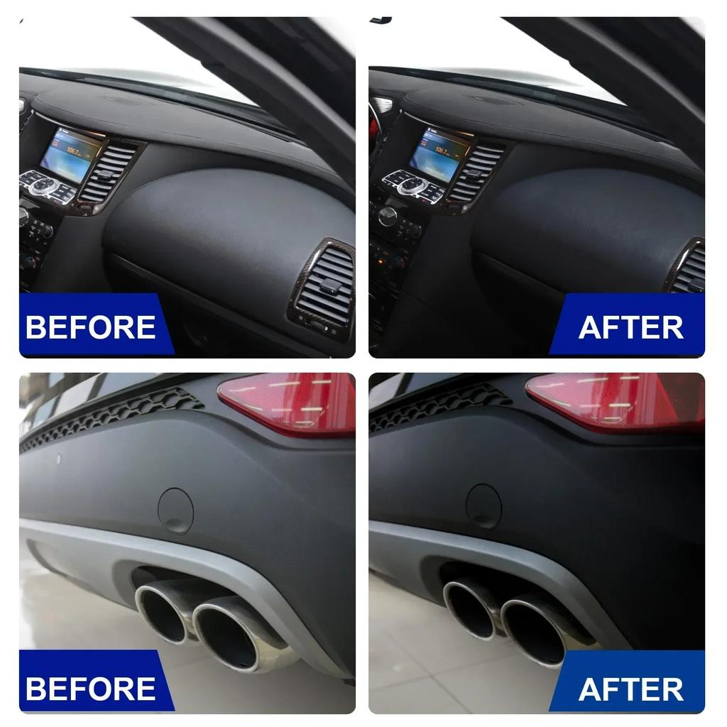 Motorcycl Plastic Restorer Coating Agent Auto Plastic Rubber Exterior Repair Clean Refresh Restoration Black Shine Seal Brighten