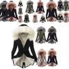 Luxurious Women Faux Fur Collar Hooded Parka Jacket For A Warm Winter