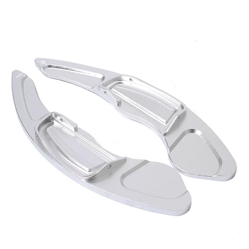 

Для Honda Civic 2009-2012 Fit CR-V 2009-2013 City 2008 Автомобильный руль с подрулевым переключателем, удлиненный рычаг переключения передач, алюминий, 2 шт. серебряный