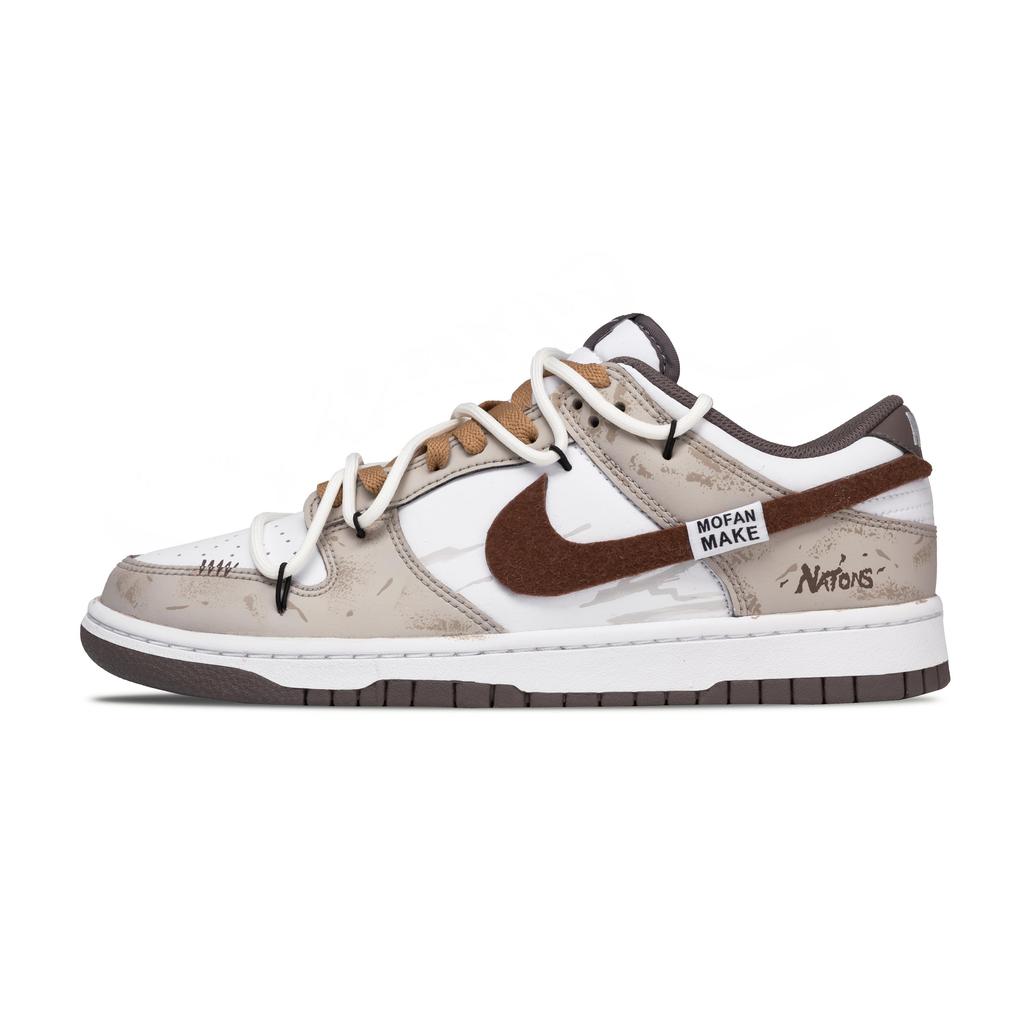Nike Dunk Abrasion Resistant Low top Skateboard Shoes Men's Brown HF5441-111(Team450-)