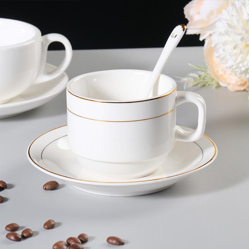Ceramic coffee cup set Small luxury Phnom Penh ceramic milk tea cup Hotel coffee cup