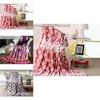 Flannel Throw Blanket With Polyester Material And Heart Pattern For Home Use