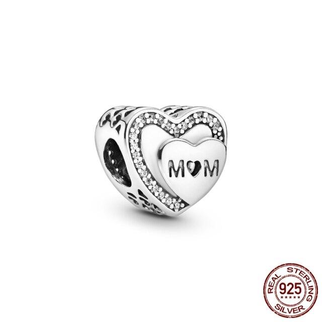 Charm Bead Fit  Bracelet DIY Dangle Charms For Mom Son Daughter Sister Friends Lover