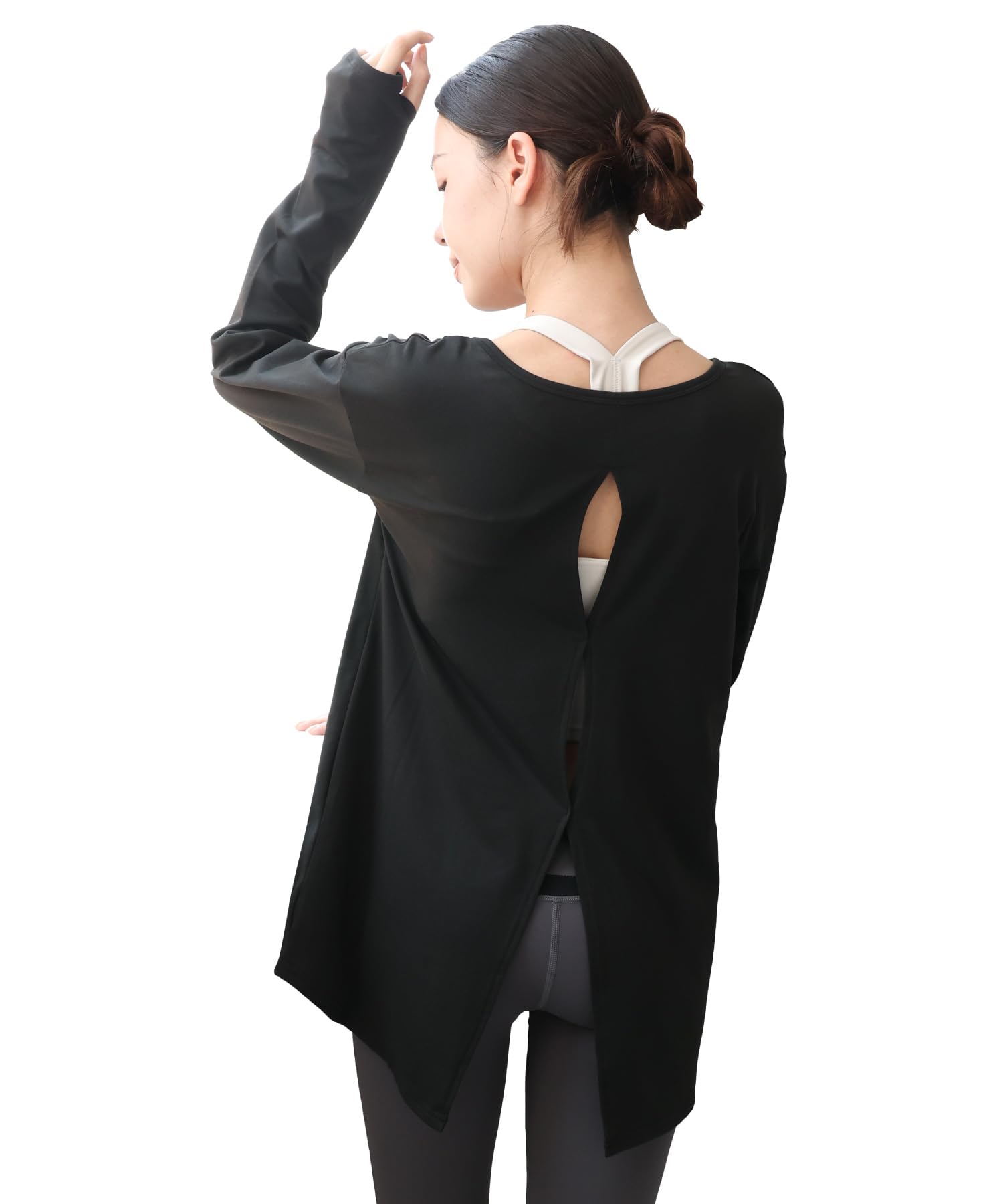 

ON NISHIKI Yoga Long UV Extra Sportswear for and the Gym Top, Sleeve, Protection, Length, Figure-Flattering, Stylish, T-Shirt Style, Yoga, Pilates,